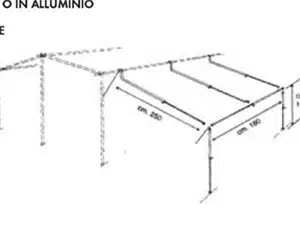 Armatura in ferro tropicalizzato o in alluminio per cameretta veranda caravans